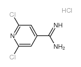 2,6-DICHLOROPYRIDINE-4-CARBOXIMIDAMIDE HYDROCHLORIDE Structure