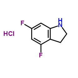 4,6-二氟吲哚啉盐酸盐结构式