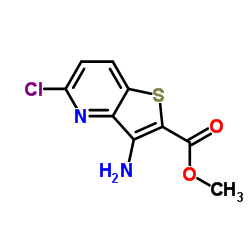 Methyl 3-amino-5-chlorothieno[3,2-b]pyridine-2-carboxylate结构式