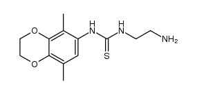 6-[N'-(2-aminoethyl)thioureido]-5,8-dimethyl-1,4-benzodioxane Structure