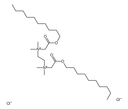 N1,N2-二[2-(癸基氧基)-2-氧代乙基]-N1,N1,N2,N2-四甲基-1,2-乙烷二氯化铵结构式