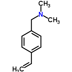 N-4-乙烯基苄基-N,N-二甲胺结构式