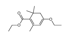 ethyl 4-ethoxy-2,6,6-trimethylcyclohexa-1,3-dienecarboxylate Structure