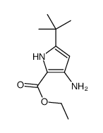 3-氨基-5-(叔丁基)-1H-吡咯-2-羧酸乙酯结构式