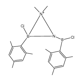 2,2-bis(chloromesitylboryl)-1,1-dimethylhydrazine结构式