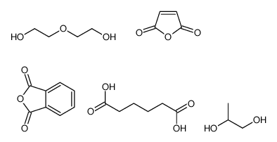 丙二醇与顺丁烯二酸酐、邻苯二甲酸酐、己二酸和3-氧杂-1,5-戊二醇的聚合物结构式