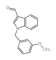 1-(3-甲氧基苄基)-1H-吲哚-3-甲醛结构式
