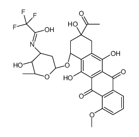 N-[(2S,3S,4S,6R)-6-[[(1S,3S)-3-acetyl-3,5,12-trihydroxy-10-methoxy-6,11-dioxo-2,4-dihydro-1H-tetracen-1-yl]oxy]-3-hydroxy-2-methyloxan-4-yl]-2,2,2-trifluoroacetamide Structure