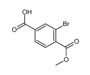 3-溴-4-(甲氧基羰基)苯甲酸结构式