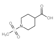 1-(甲基磺酰基)哌啶-4-羧酸结构式