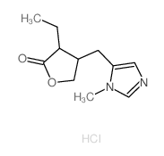 2(3H)-Furanone,3-ethyldihydro-4-[(1-methyl-1H-imidazol-5-yl)methyl]-, monohydrochloride,(3R,4R)- (9CI) structure