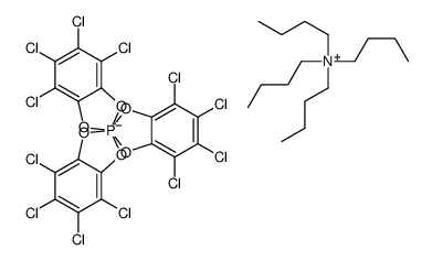 [四丁基铵][Δ-三(四氯-1,2-苯二醇酸根)磷酸盐(V)]结构式
