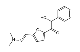 1-{5-[(dimethylhydrazono)methyl]furan-2-yl}-2-hydroxy-2-phenylethanone结构式