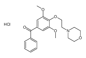 [3,5-dimethoxy-4-(2-morpholin-4-ium-4-ylethoxy)phenyl]-phenylmethanone,chloride Structure