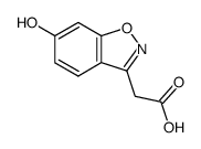 2-(6-羟基-1,2-苯并异噁唑-3-基)乙酸结构式
