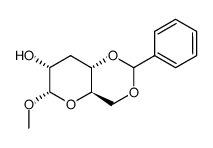 methyl 4,6-O-benzylidene-3-deoxy-ribo-hexopyranoside结构式
