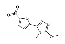 3-methoxy-4-methyl-5-(5-nitrofuran-2-yl)-1,2,4-triazole结构式