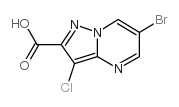 6-溴-3-氯吡唑并[1,5-a]嘧啶-2-羧酸结构式