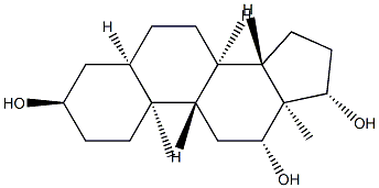 5β-Androstane-3α,12β,17β-triol Structure