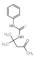 1-(2-methyl-4-oxo-pentan-2-yl)-3-phenyl-thiourea structure