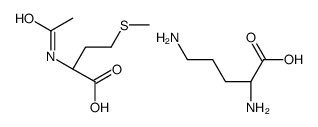 (2S)-2-acetamido-4-methylsulfanylbutanoic acid,(2S)-2,5-diaminopentanoic acid Structure