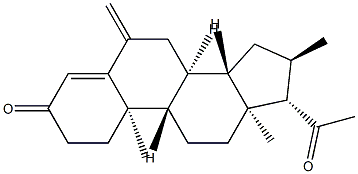 16α-Methyl-6-methylenepregn-4-ene-3,20-dione Structure