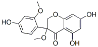 2,3-Dihydro-5,7-dihydroxy-3-(4-hydroxy-2-methoxyphenyl)-3-methoxy-4H-1-benzopyran-4-one结构式