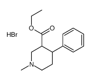 ethyl 1-methyl-4-phenylpiperidin-1-ium-3-carboxylate,bromide Structure