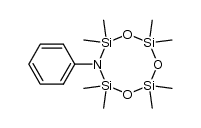 N-phenyl-1,1,3,3,5,5,7,7-octamethyl-1,3,5,7-tetrasila-2-aza-4,6,8-trioxacyclooctane结构式