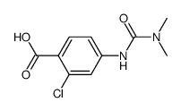 2-氯-4-[(二甲基氨基甲酰基)氨基]苯甲酸结构式