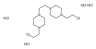 1-(2-chloroethyl)-4-[2-[4-(2-chloroethyl)piperazin-1-yl]ethyl]piperazine,tetrahydrochloride Structure