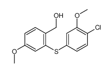 [2-(4-chloro-3-methoxyphenyl)sulfanyl-4-methoxyphenyl]methanol结构式