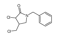 1-benzyl-3-chloro-4-(chloromethyl)pyrrolidin-2-one结构式