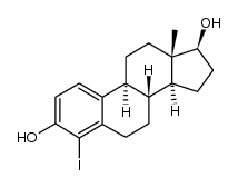 4-iodo-17β-estradiol结构式