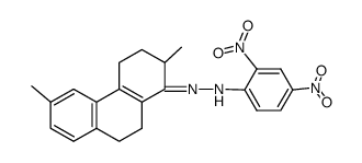 N-[2,6-Dimethyl-3,4,9,10-tetrahydro-2H-phenanthren-(1Z)-ylidene]-N'-(2,4-dinitro-phenyl)-hydrazine结构式