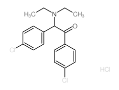 Ethanone,1,2-bis(4-chlorophenyl)-2-(diethylamino)-, hydrochloride (9CI) Structure