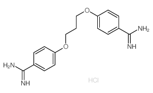 4,4′-DIAMIDINO-1,3-DIPHENOXYPROPANE DIHYDROCHLORIDE结构式
