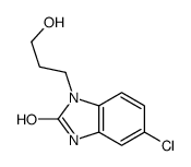 5-氯-1,3-二氢-1-(3-羟基丙基)-2H-苯并咪唑-2-酮结构式