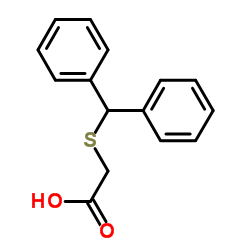 2-[(二苯甲基)巯基]乙酸结构式