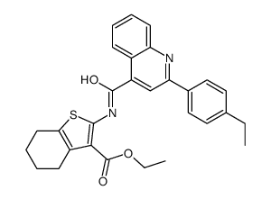 ethyl 2-[[2-(4-ethylphenyl)quinoline-4-carbonyl]amino]-4,5,6,7-tetrahydro-1-benzothiophene-3-carboxylate Structure