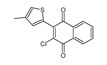 2-chloro-3-(4-methylthiophen-2-yl)naphthalene-1,4-dione结构式