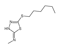 5-hexylsulfanyl-N-methyl-1,3,4-thiadiazol-2-amine Structure