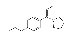 1-[1-[4-(2-methylpropyl)phenyl]prop-1-enyl]pyrrolidine Structure
