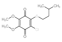 2-chloro-5,6-dimethoxy-3-(3-methylbutylsulfanyl)cyclohexa-2,5-diene-1,4-dione picture