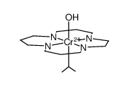 (CH(CH3)2)chromium(1,4,8,12-tetraazacyclopentadecane)(H2O)(2+) Structure