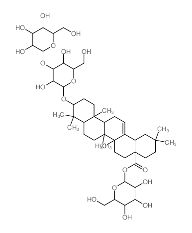 [3,4,5-trihydroxy-6-(hydroxymethyl)oxan-2-yl] 10-[3,5-dihydroxy-6-(hydroxymethyl)-4-[3,4,5-trihydroxy-6-(hydroxymethyl)oxan-2-yl]oxy-oxan-2-yl]oxy-2,2,6a,6b,9,9,12a-heptamethyl-1,3,4,5,6,6a,7,8,8a,10,结构式