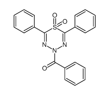 2,6-Diphenyl-4-benzoyl-1,3,4,5-thiatriazine 1,1-dioxide结构式