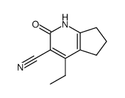 3-Cyano-4-ethyl-2-oxo-2,5,6,7-tetrahydro-1H-1-pyrindine结构式