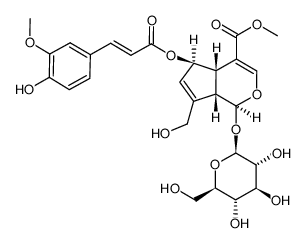 (E)-6-O-feruloylscandoside methyl ester结构式