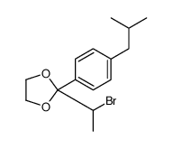 2-(1-bromoethyl)-2-[4-(2-methylpropyl)phenyl]-1,3-dioxolane结构式
